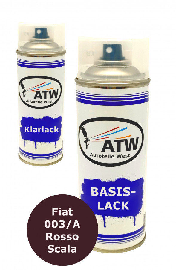 Autolack für Fiat 003/A Rosso Scala +400ml Klarlack Set